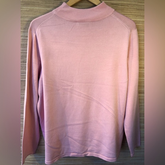 NWOT PENDLETON silk/nylon mock neck sweater sz 1X Blush pink - Picture 3 of 4